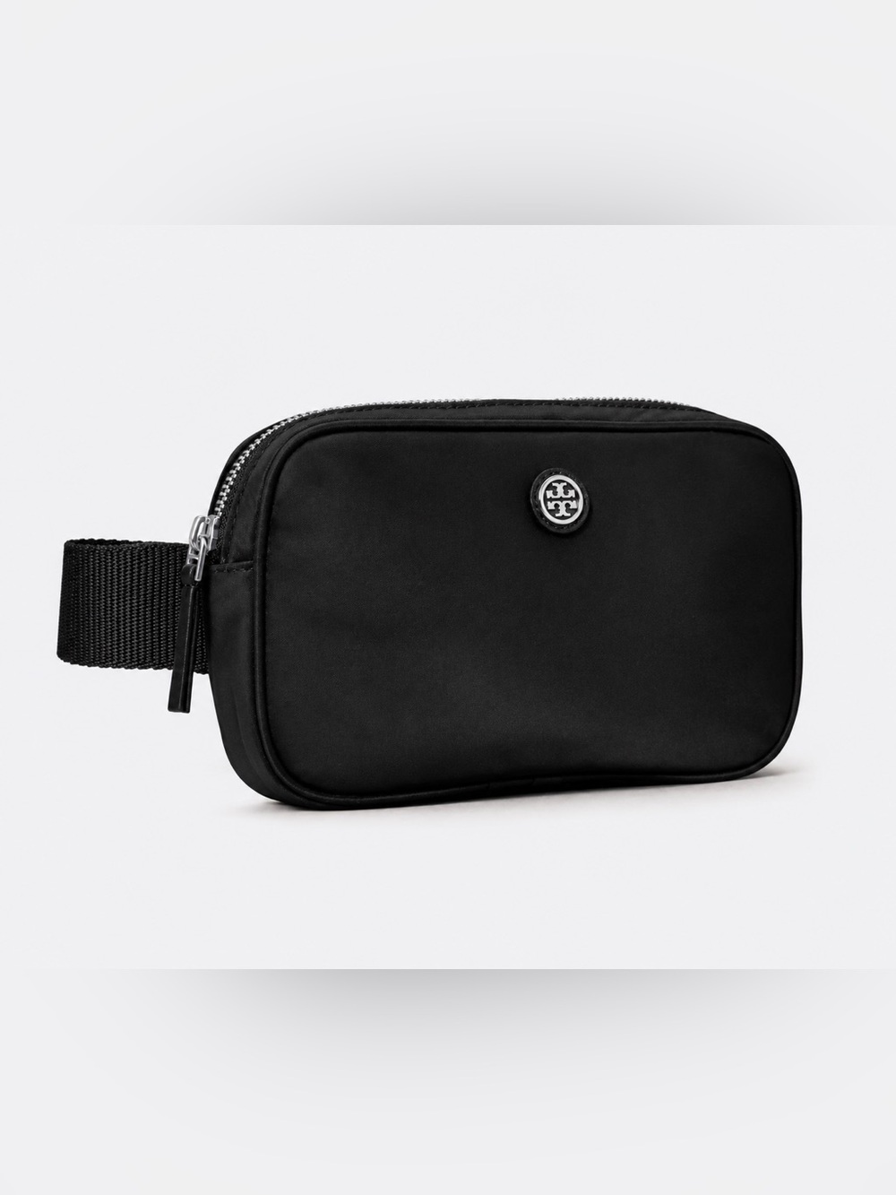 Tory Burch Black Nylon Wristlet Toiletry Pouch